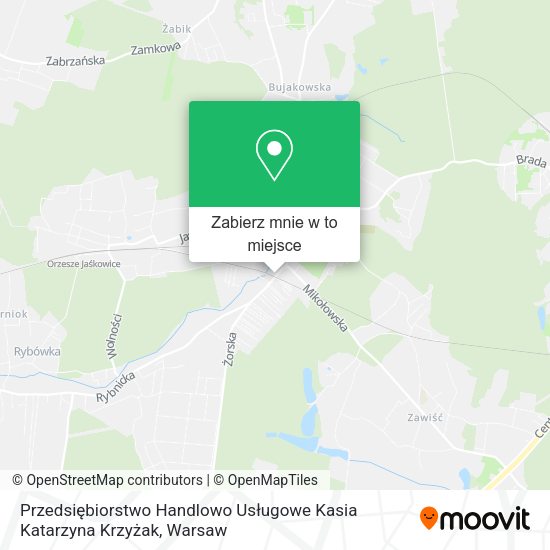 Mapa Przedsiębiorstwo Handlowo Usługowe Kasia Katarzyna Krzyżak