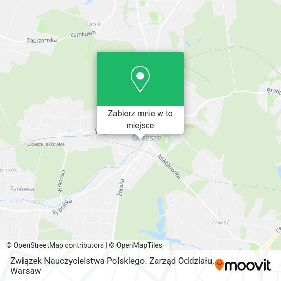 Mapa Związek Nauczycielstwa Polskiego. Zarząd Oddziału