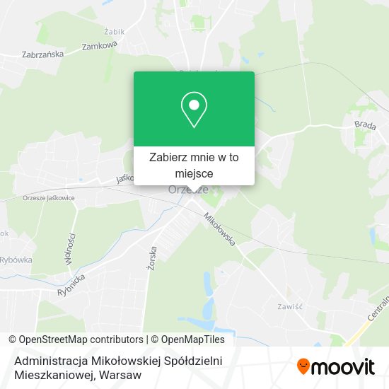 Mapa Administracja Mikołowskiej Spółdzielni Mieszkaniowej