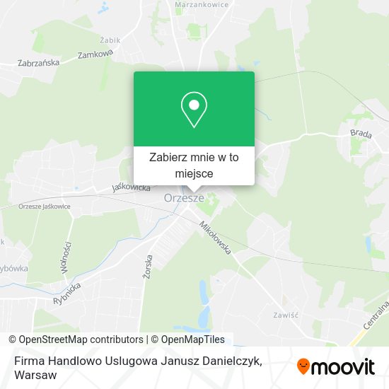 Mapa Firma Handlowo Uslugowa Janusz Danielczyk