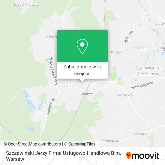 Mapa Szczawiński Jerzy Firma Usługowo-Handlowa Bim