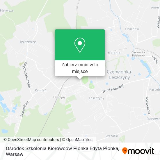 Mapa Ośrodek Szkolenia Kierowców Płonka Edyta Płonka