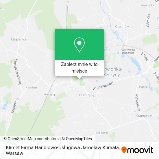 Mapa Klimet Firma Handlowo-Usługowa Jarosław Klimala