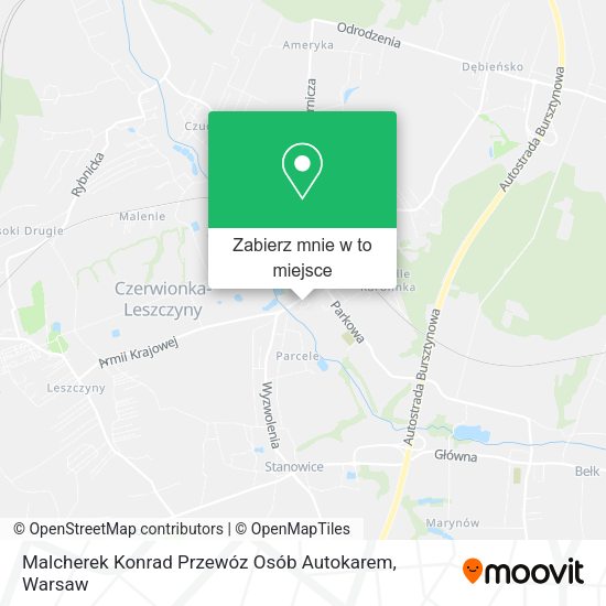 Mapa Malcherek Konrad Przewóz Osób Autokarem