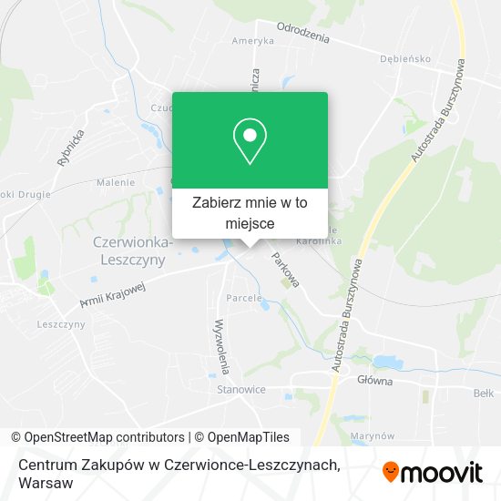 Mapa Centrum Zakupów w Czerwionce-Leszczynach