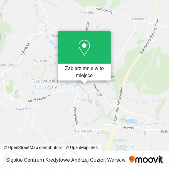 Mapa Śląskie Centrum Kredytowe Andrzej Guzior