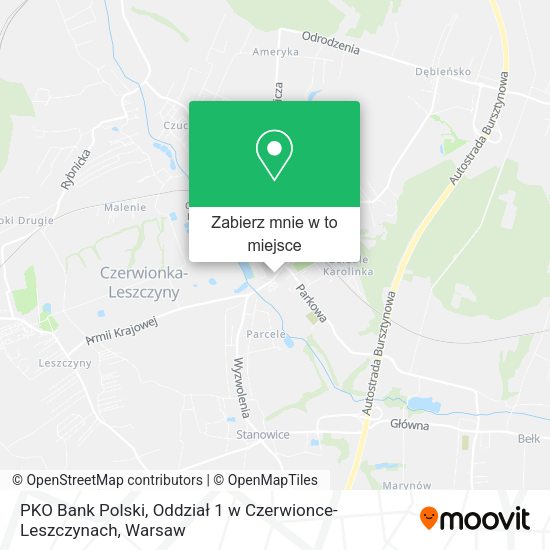 Mapa PKO Bank Polski, Oddział 1 w Czerwionce-Leszczynach