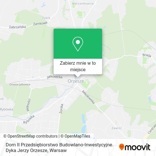 Mapa Dom II Przedsiębiorstwo Budowlano-Inwestycyjne. Dyka Jerzy Orzesze