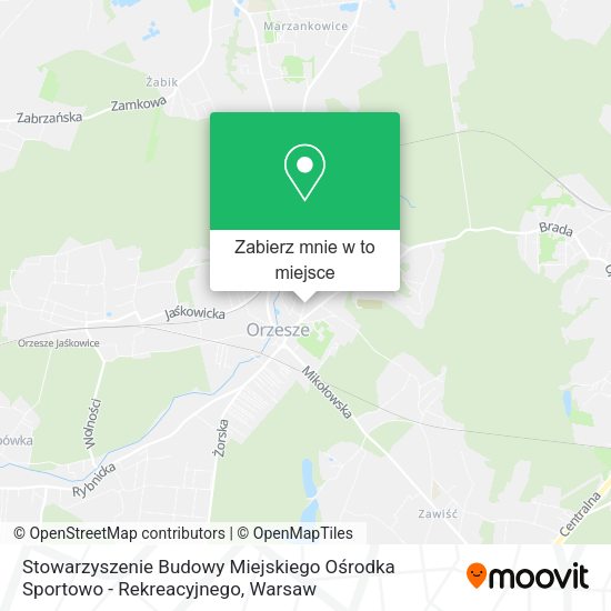 Mapa Stowarzyszenie Budowy Miejskiego Ośrodka Sportowo - Rekreacyjnego