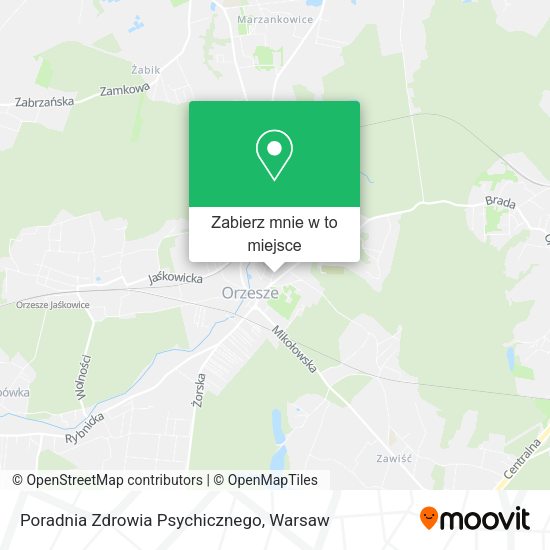 Mapa Poradnia Zdrowia Psychicznego