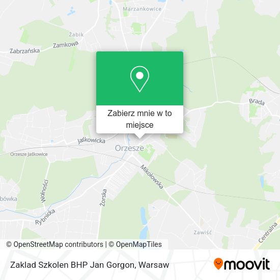 Mapa Zaklad Szkolen BHP Jan Gorgon