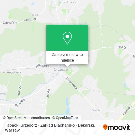 Mapa Tabacki Grzegorz - Zakład Blacharsko - Dekarski