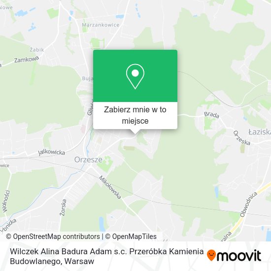 Mapa Wilczek Alina Badura Adam s.c. Przeróbka Kamienia Budowlanego