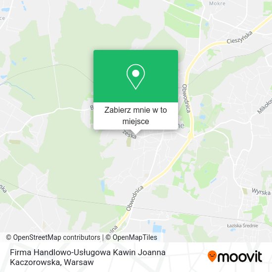 Mapa Firma Handlowo-Usługowa Kawin Joanna Kaczorowska