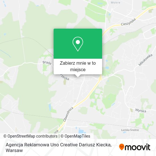 Mapa Agencja Reklamowa Uno Creative Dariusz Kiecka