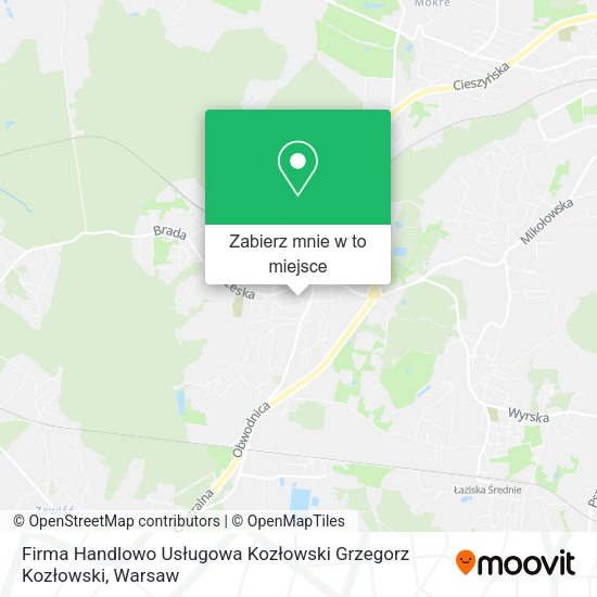 Mapa Firma Handlowo Usługowa Kozłowski Grzegorz Kozłowski