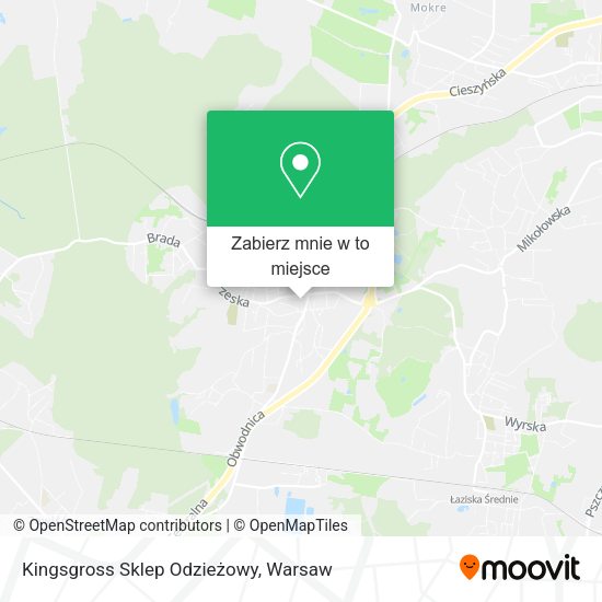 Mapa Kingsgross Sklep Odzieżowy