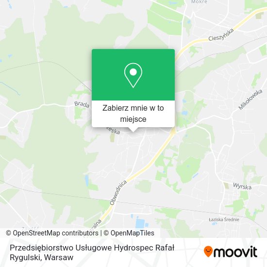 Mapa Przedsiębiorstwo Usługowe Hydrospec Rafał Rygulski