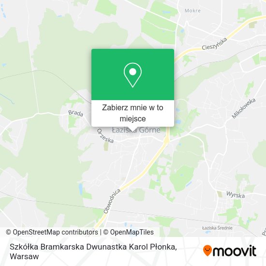 Mapa Szkółka Bramkarska Dwunastka Karol Płonka