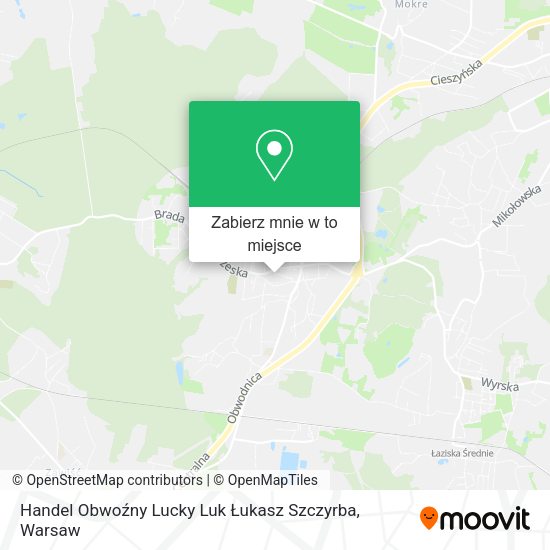 Mapa Handel Obwoźny Lucky Luk Łukasz Szczyrba