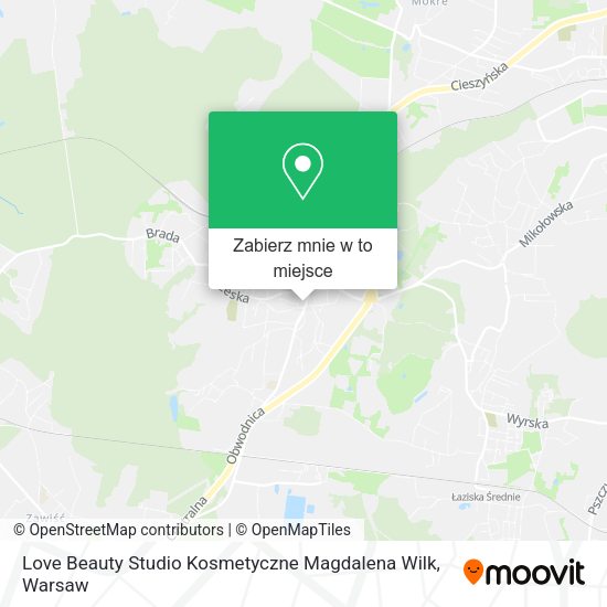 Mapa Love Beauty Studio Kosmetyczne Magdalena Wilk