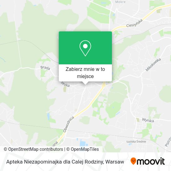 Mapa Apteka Niezapominajka dla Calej Rodziny