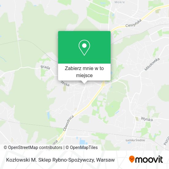 Mapa Kozłowski M. Sklep Rybno-Spożywczy