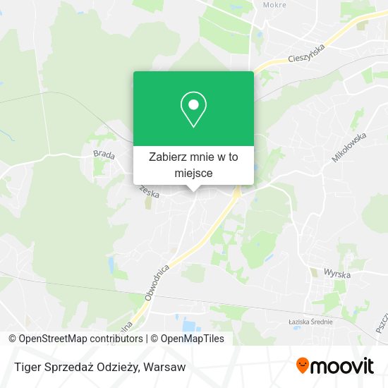 Mapa Tiger Sprzedaż Odzieży