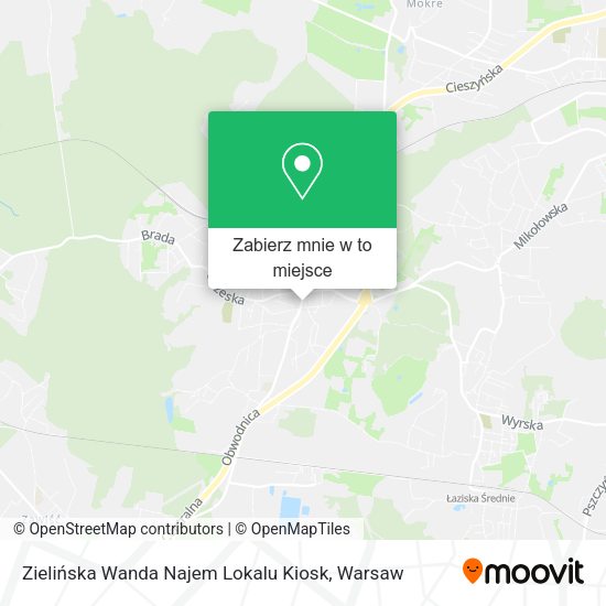 Mapa Zielińska Wanda Najem Lokalu Kiosk