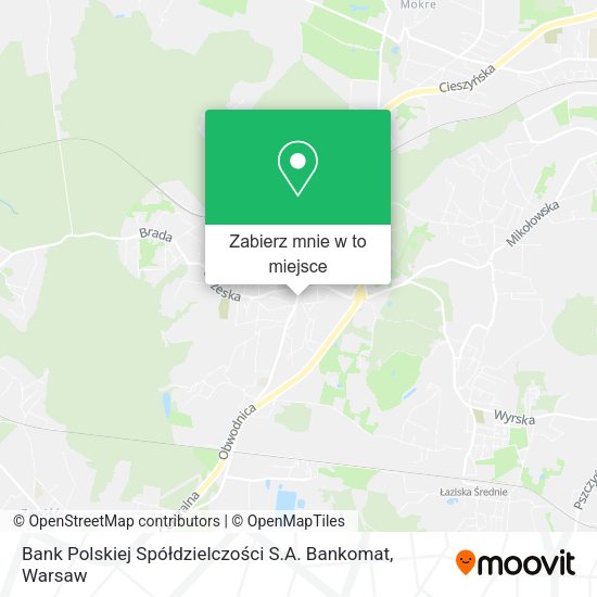 Mapa Bank Polskiej Spółdzielczości S.A. Bankomat