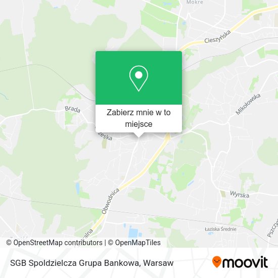 Mapa SGB Spoldzielcza Grupa Bankowa