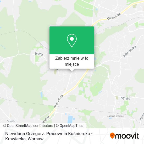 Mapa Niewdana Grzegorz. Pracownia Kuśniersko - Krawiecka