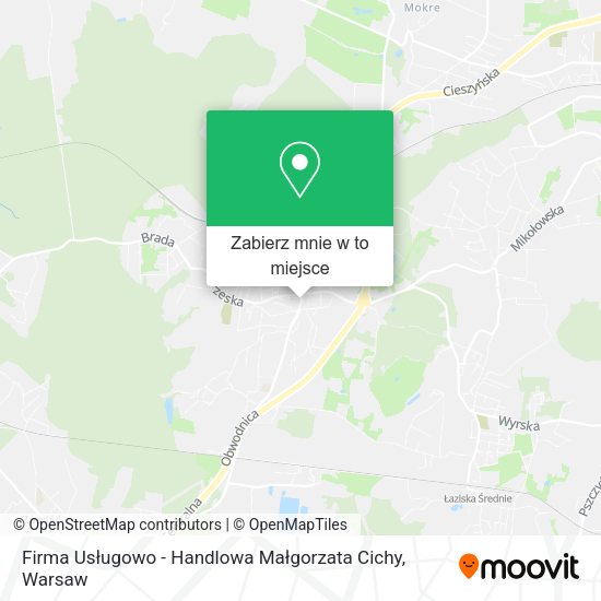 Mapa Firma Usługowo - Handlowa Małgorzata Cichy