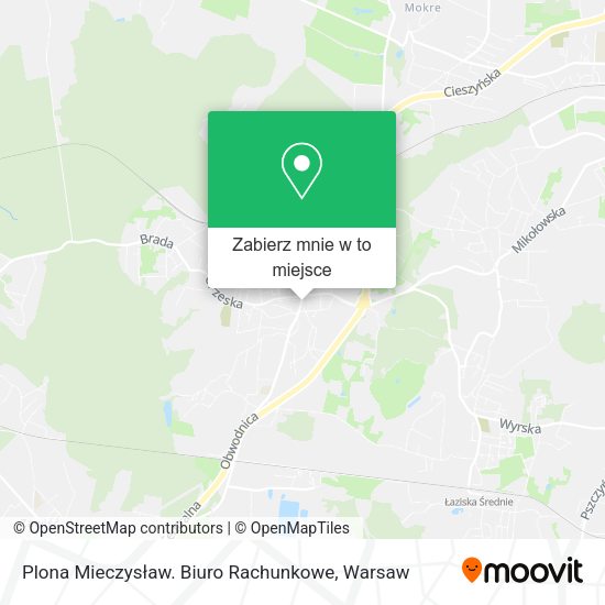 Mapa Plona Mieczysław. Biuro Rachunkowe