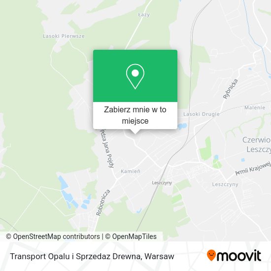 Mapa Transport Opalu i Sprzedaz Drewna