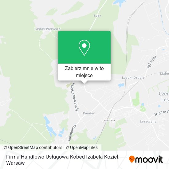 Mapa Firma Handlowo Usługowa Kobed Izabela Kozieł