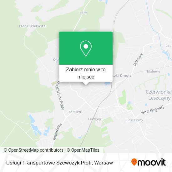 Mapa Usługi Transportowe Szewczyk Piotr