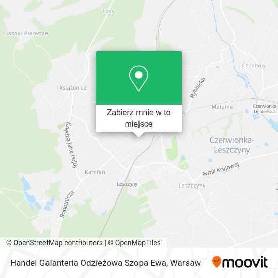 Mapa Handel Galanteria Odzieżowa Szopa Ewa