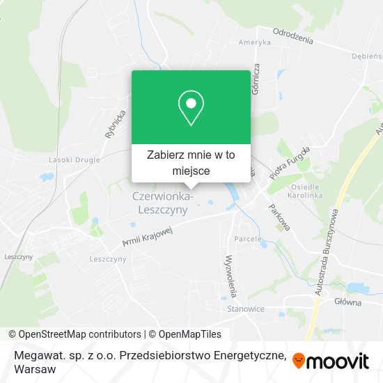 Mapa Megawat. sp. z o.o. Przedsiebiorstwo Energetyczne