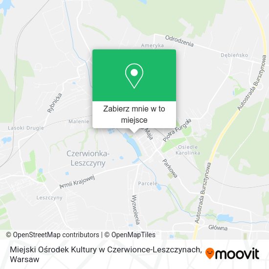 Mapa Miejski Ośrodek Kultury w Czerwionce-Leszczynach