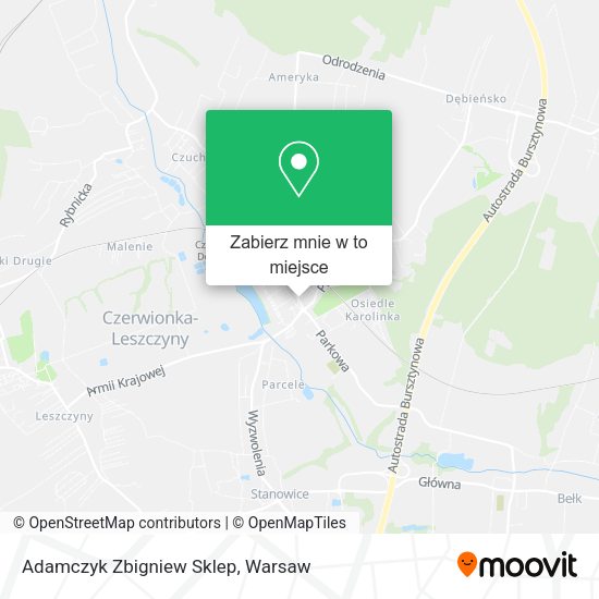 Mapa Adamczyk Zbigniew Sklep