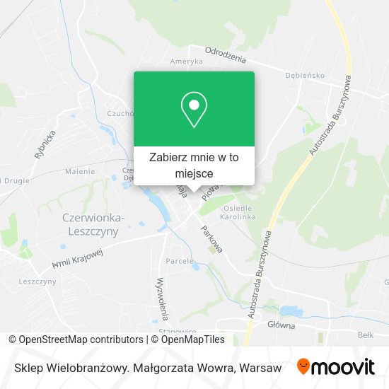 Mapa Sklep Wielobranżowy. Małgorzata Wowra