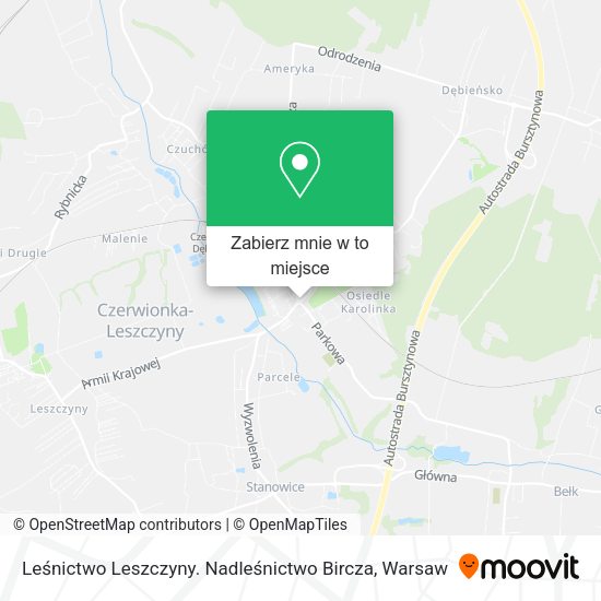 Mapa Leśnictwo Leszczyny. Nadleśnictwo Bircza