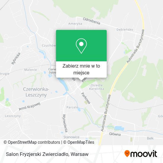 Mapa Salon Fryzjerski Zwierciadło