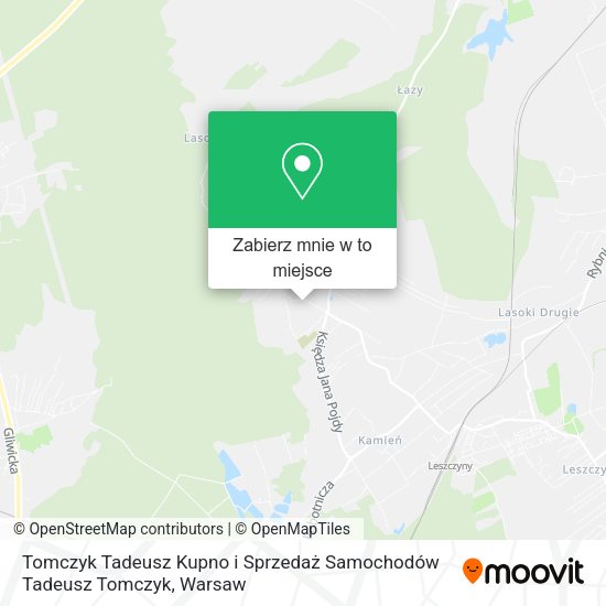 Mapa Tomczyk Tadeusz Kupno i Sprzedaż Samochodów Tadeusz Tomczyk