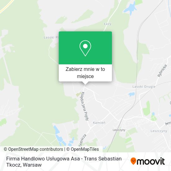 Mapa Firma Handlowo Usługowa Asa - Trans Sebastian Tkocz