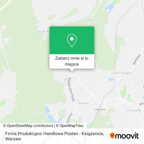 Mapa Firma Produkcyjno Handlowa Piodan - Książenice