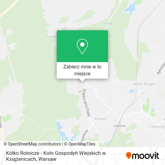 Mapa Kółko Rolnicze - Koło Gospodyń Wiejskich w Książenicach