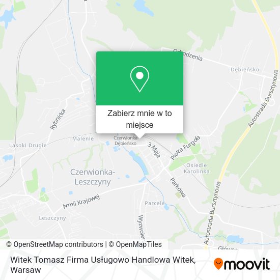Mapa Witek Tomasz Firma Usługowo Handlowa Witek