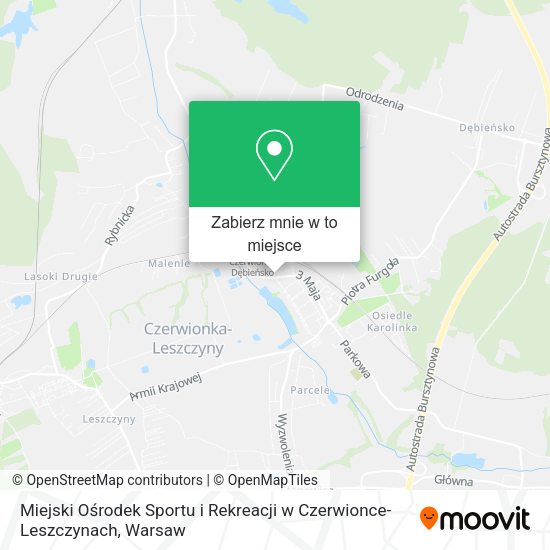 Mapa Miejski Ośrodek Sportu i Rekreacji w Czerwionce-Leszczynach